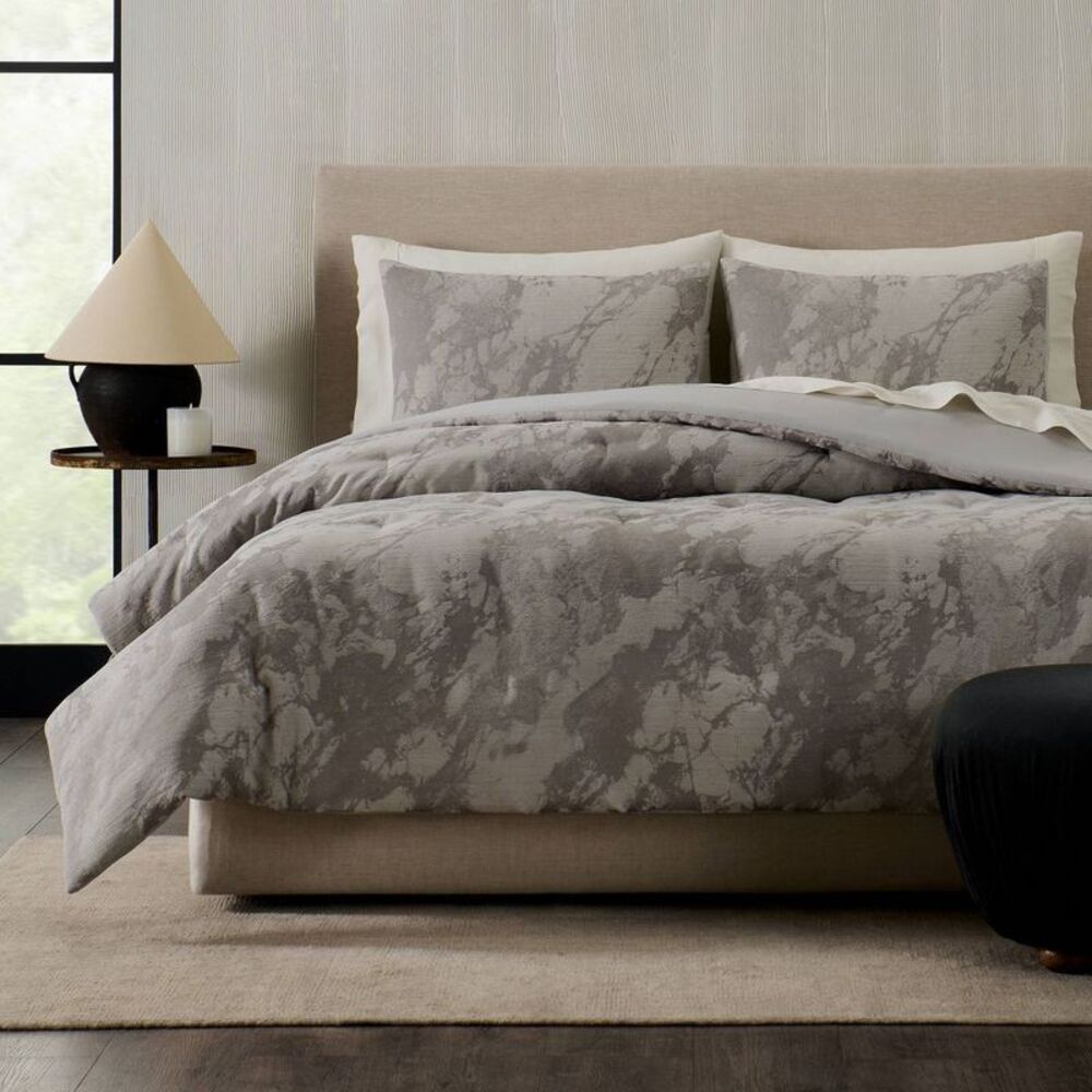 Jeremiah Brent Home -  3pc California King Marble Tex Gray
